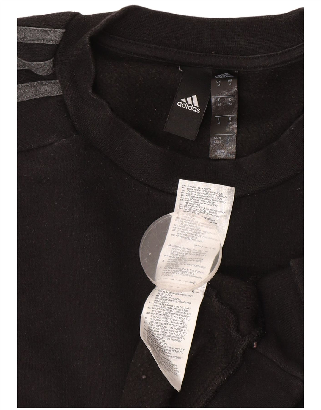 Felpa Adidas Uomo Maglione Medio Nero Cotone