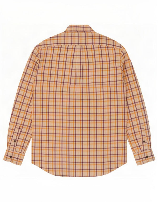 Camicia da uomo Harmont & Blaine in cotone a quadri arancioni grandi