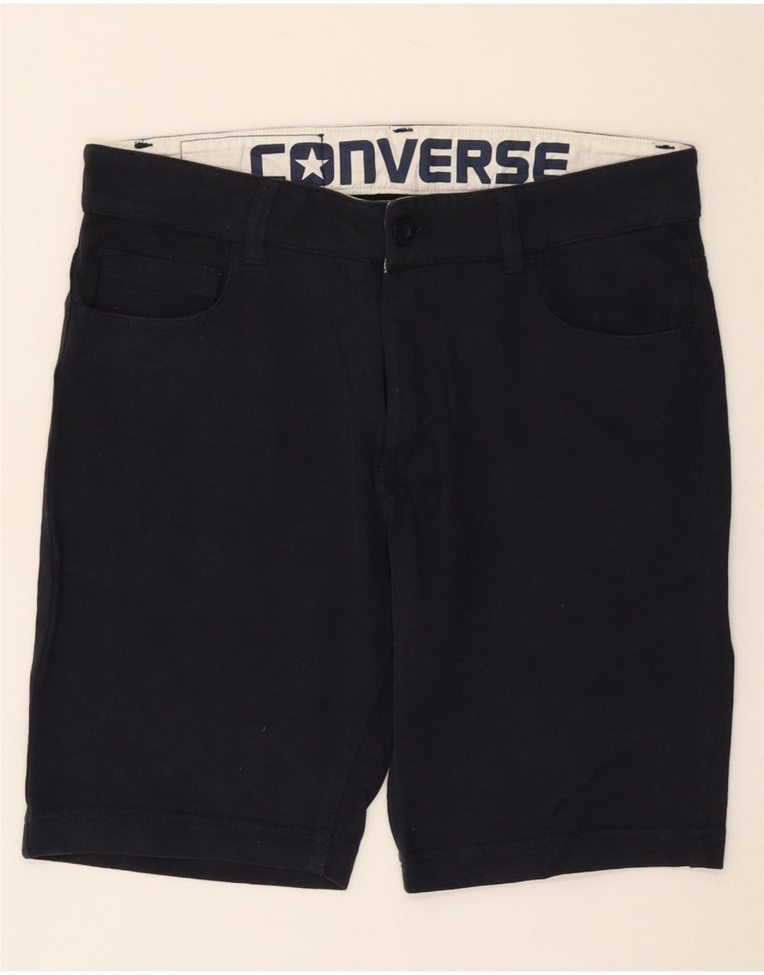 CONVERSE Pantaloncini casual da uomo piccoli W29 in cotone blu navy