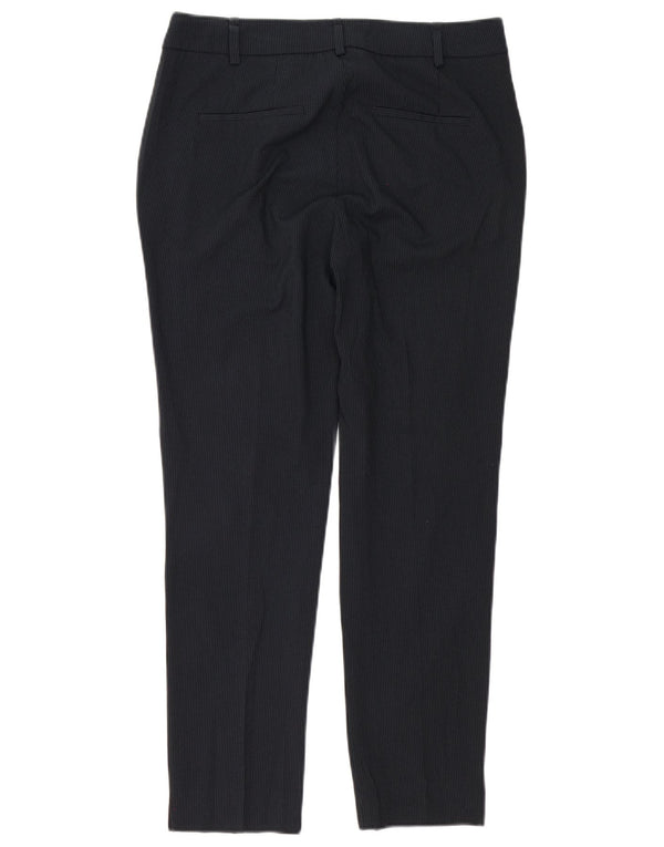 Pantaloni chino slim da donna Zara EU 38 piccoli W28 L28 gessato blu navy