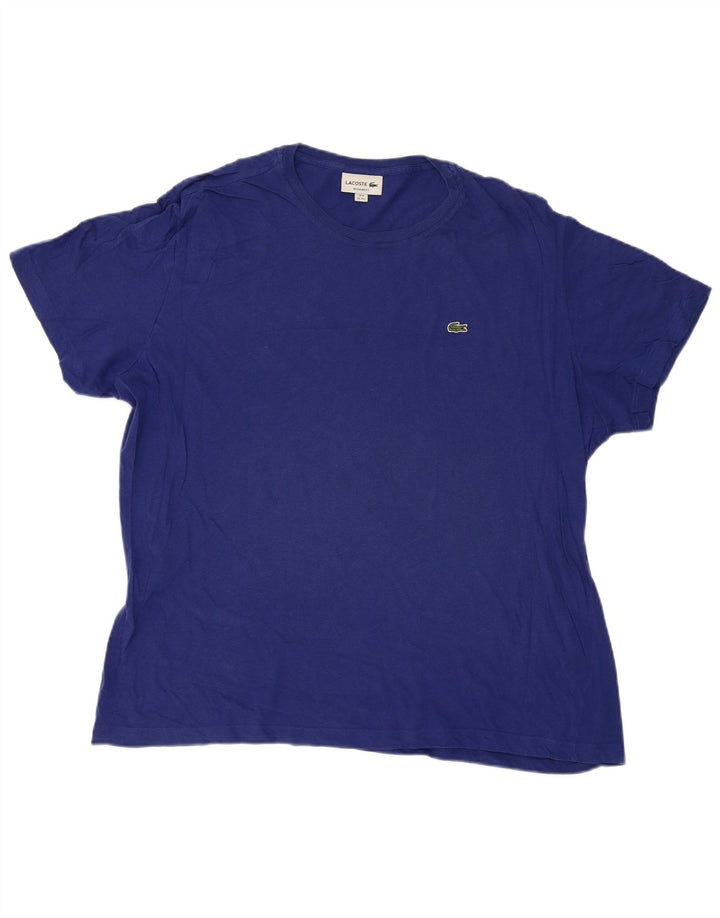 T-shirt LACOSTE vestibilità regolare da uomo taglia 8 3XL cotone blu