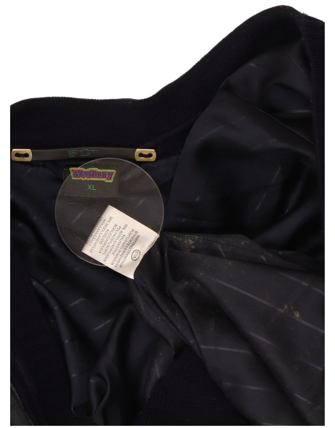 Maglione cardigan da uomo WESTBURY XL Acrilico color block blu navy