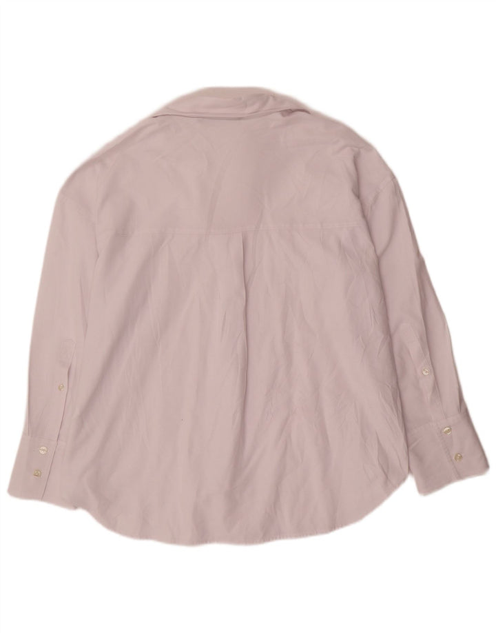 Camicia oversize da donna Zara UK 6 XS cotone bianco