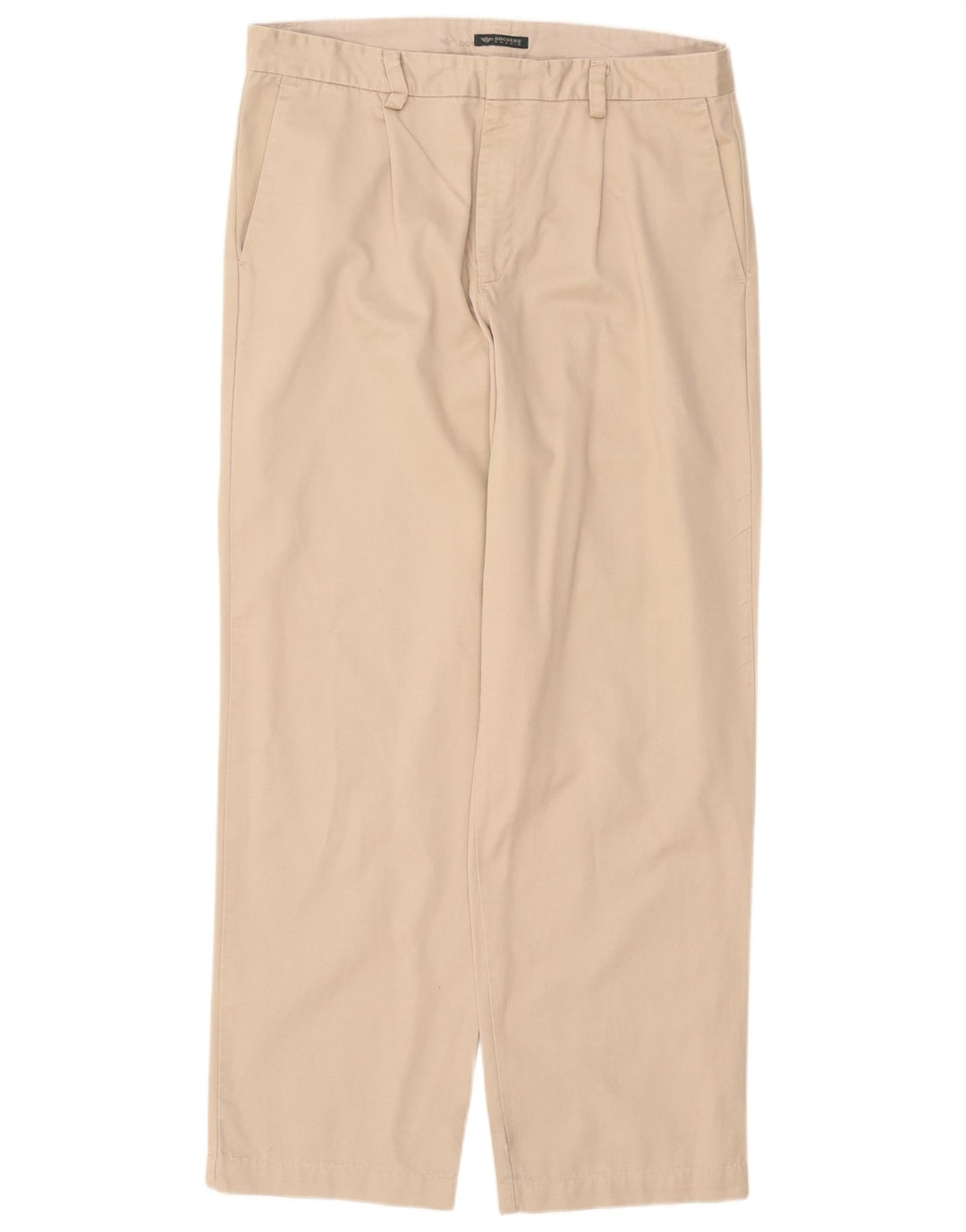 DOCKERS Pantaloni chino larghi da uomo kaki W34 L32 Beige