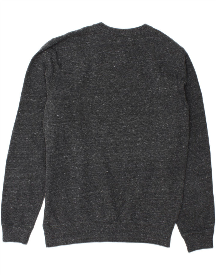 JACK WILLS Mens Graphic Sweatshirt Jumper Small Grey Flecked Cotton Vintage Jack Wills and Second-Hand Jack Wills from Messina Hembry 