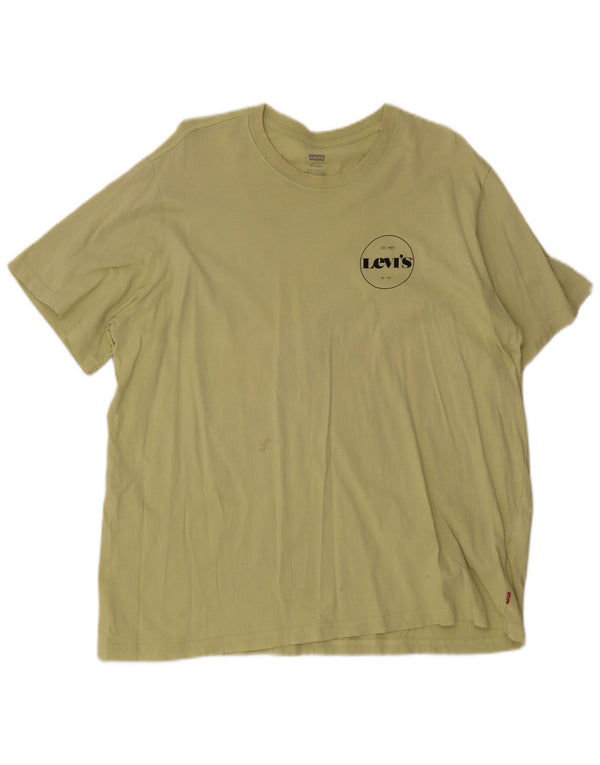 T-shirt rilassata da uomo Levi's Top XL in cotone kaki