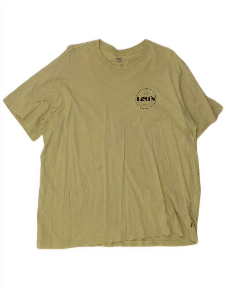 T-shirt rilassata da uomo Levi's Top XL in cotone kaki