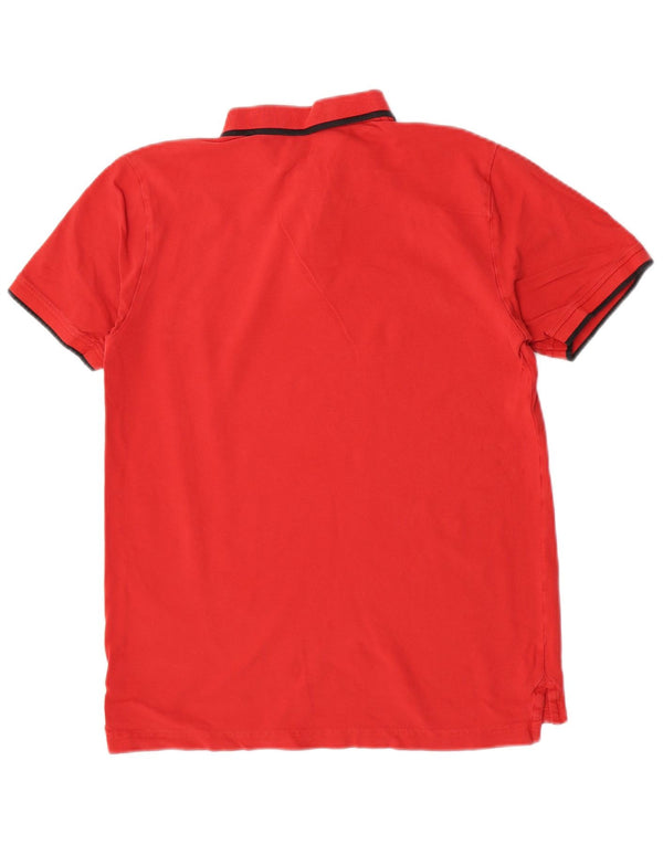 Polo Puma da uomo di colore rosso medio