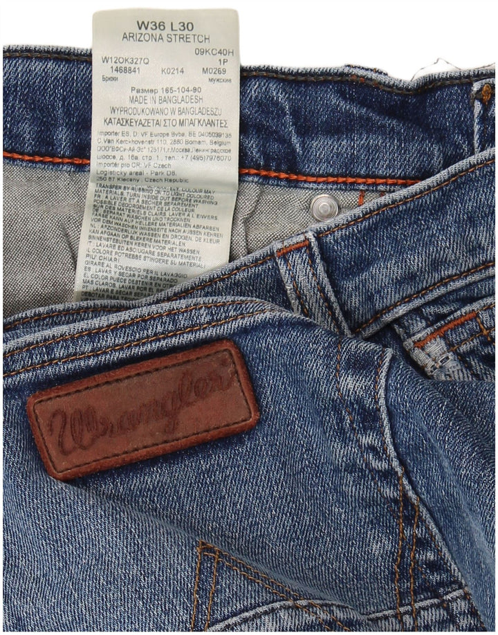 WRANGLER Jeans dritti elasticizzati Arizona da uomo W36 L30 cotone blu