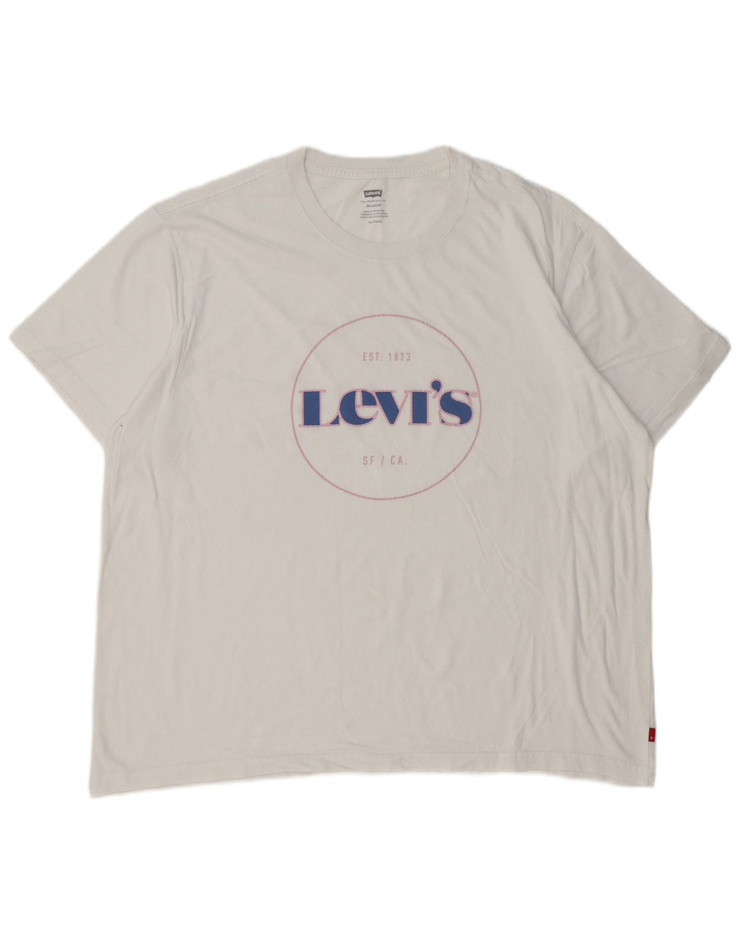 T-shirt grafica da uomo Levi's Top XL in cotone bianco