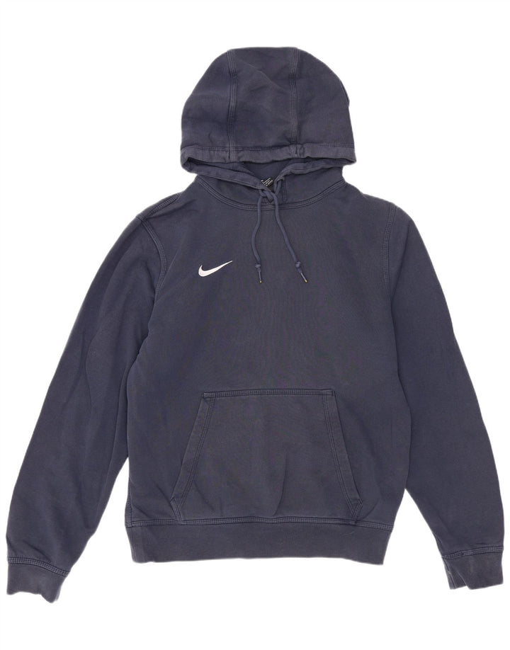 Felpa con cappuccio da uomo Nike Small in cotone blu navy