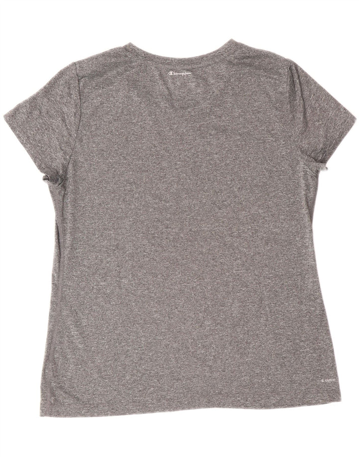 T-shirt da donna Champion Top UK 16 grande poliestere grigio