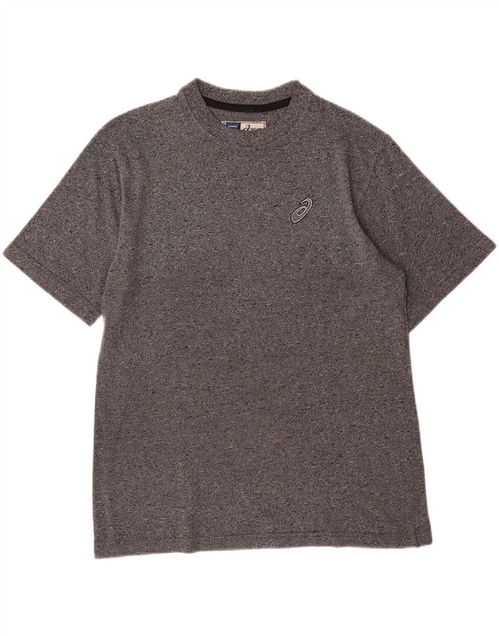 ASICS Mens T-Shirt Top Medium Grey Flecked
