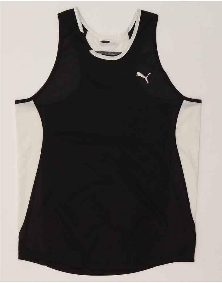 Canotta da uomo Puma Medium Black Colourblock in poliestere