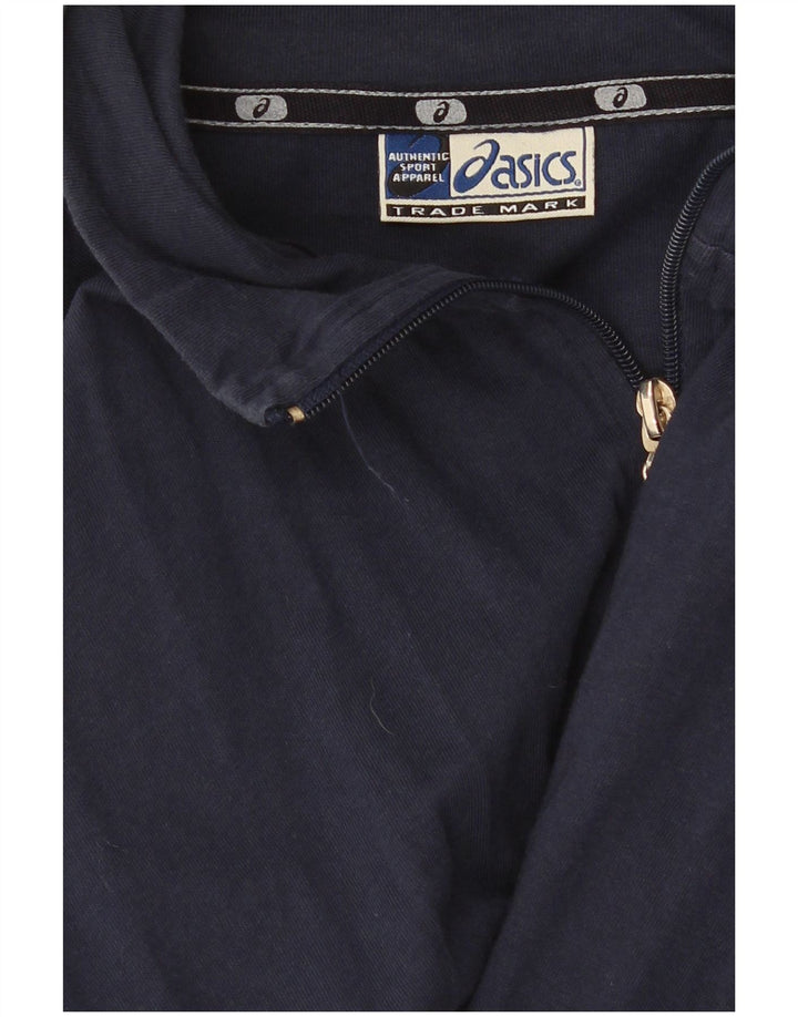 Giacca da ginnastica da uomo Asics piccola blu navy