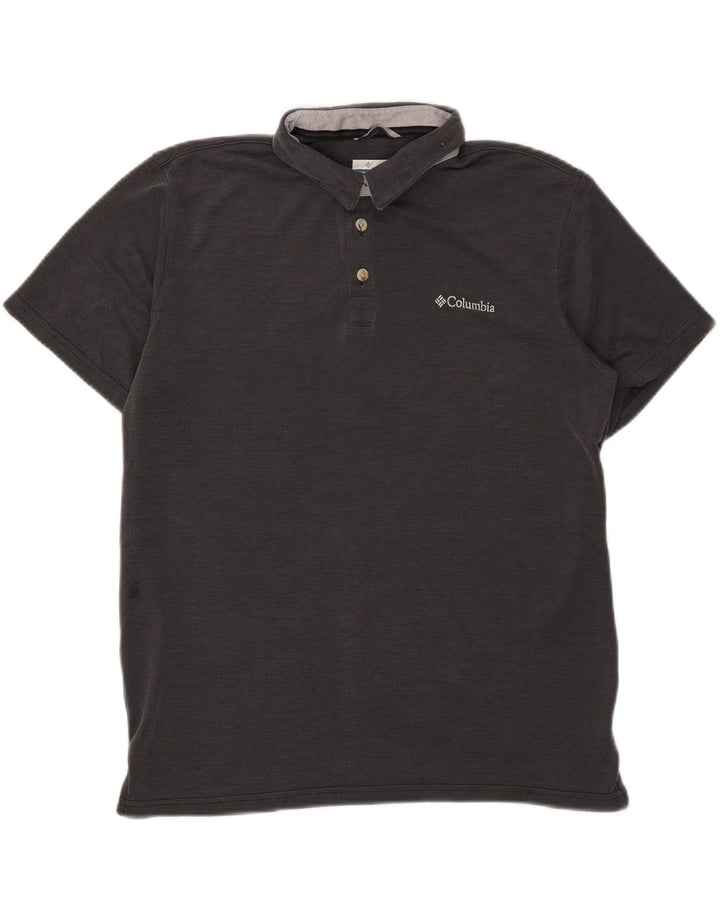 Polo Columbia da uomo grande in modal grigio