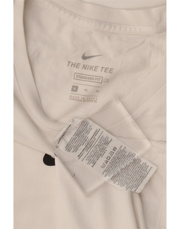 T-shirt grafica da uomo con vestibilità standard NIKE XL bianca
