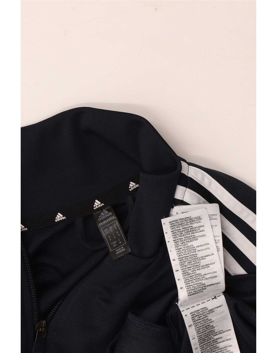 Giacca da ginnastica da uomo Adidas Aeroready, piccola, in poliestere blu navy