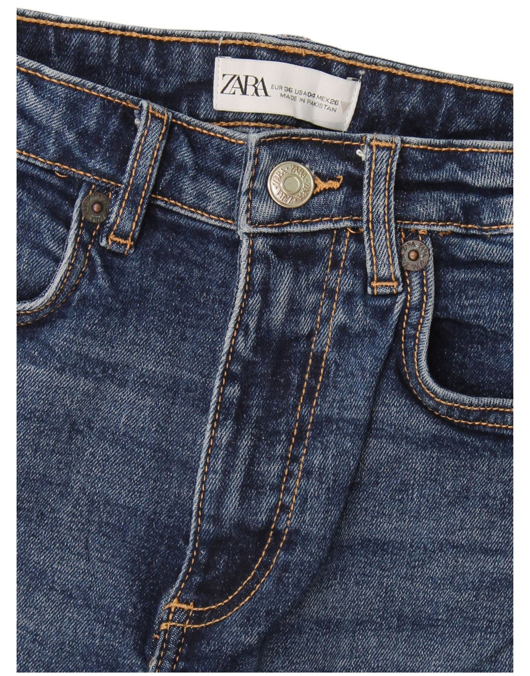 Jeans Bootcut da donna Zara EU 36 XS W26 L25 Blu navy