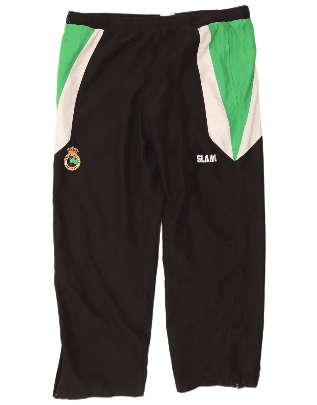 Pantaloni da tuta da uomo Slam grandi in poliestere color block nero