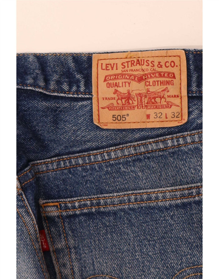 Jeans dritti da uomo Levi's 505 vestibilità regolare W32 L32 cotone blu