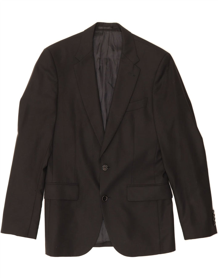 CACHAREL Mens 2 Button Blazer Jacket IT 44 XS Black Virgin Wool Vintage Cacharel and Second-Hand Cacharel from Messina Hembry 