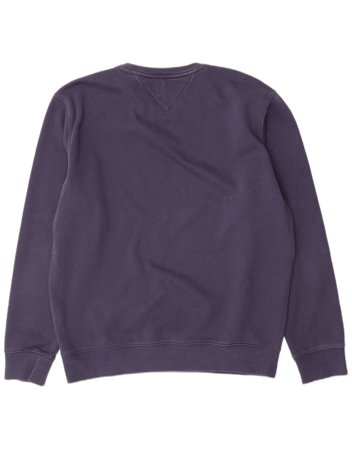 Tommy Hilfiger Uomo Felpa Maglione Grande Blu Navy Cotone