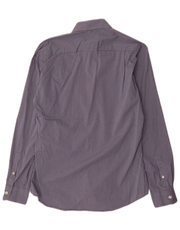 Camicia Dkny da uomo slim fit taglia 39 15/5 cotone a quadri blu medio