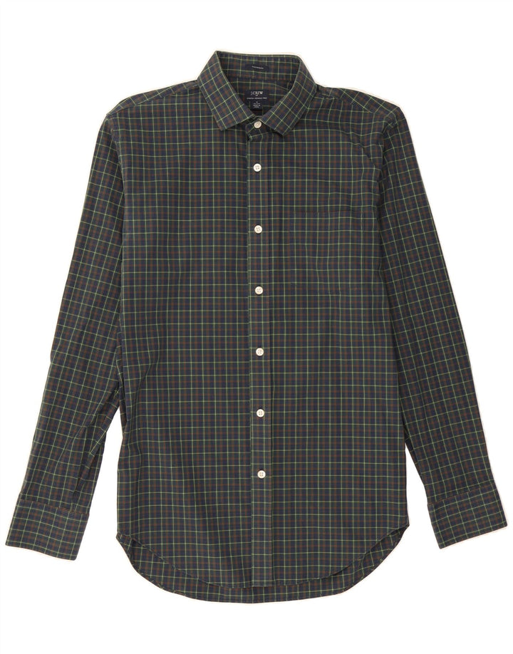 J. CREW Mens Thompson Shirt Size 15 Medium Green Check Cotton Vintage J. Crew and Second-Hand J. Crew from Messina Hembry 