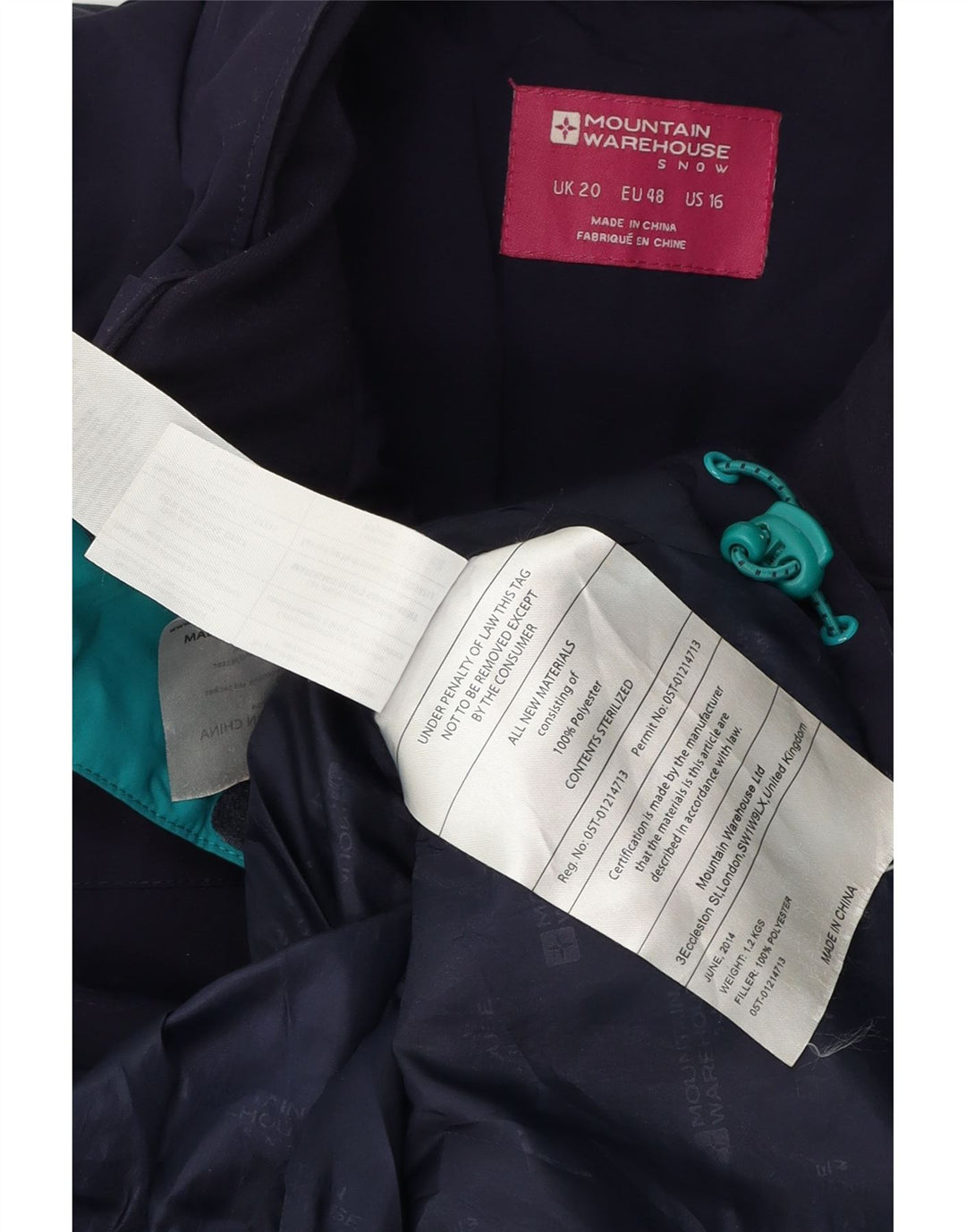 Giacca a vento da donna Mountain Warehouse UK 20 2XL Poliestere blu navy