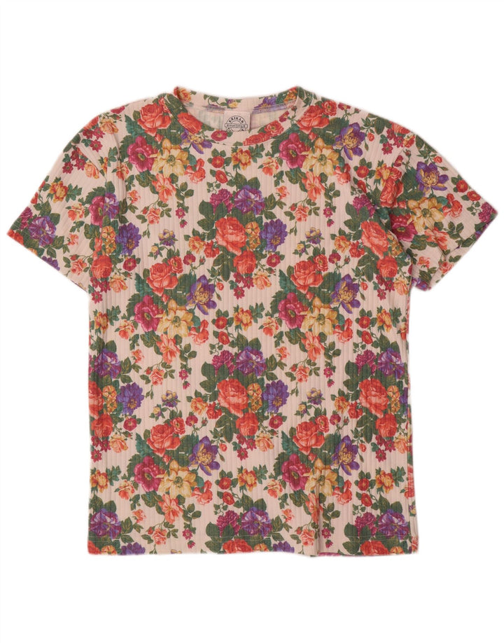 T-shirt grafica da uomo ERIKA Top in cotone floreale multicolore medio