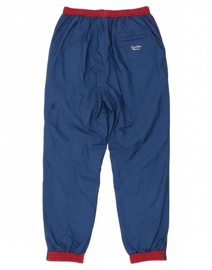 Tuta intera oversize da uomo vintage color block blu navy medio