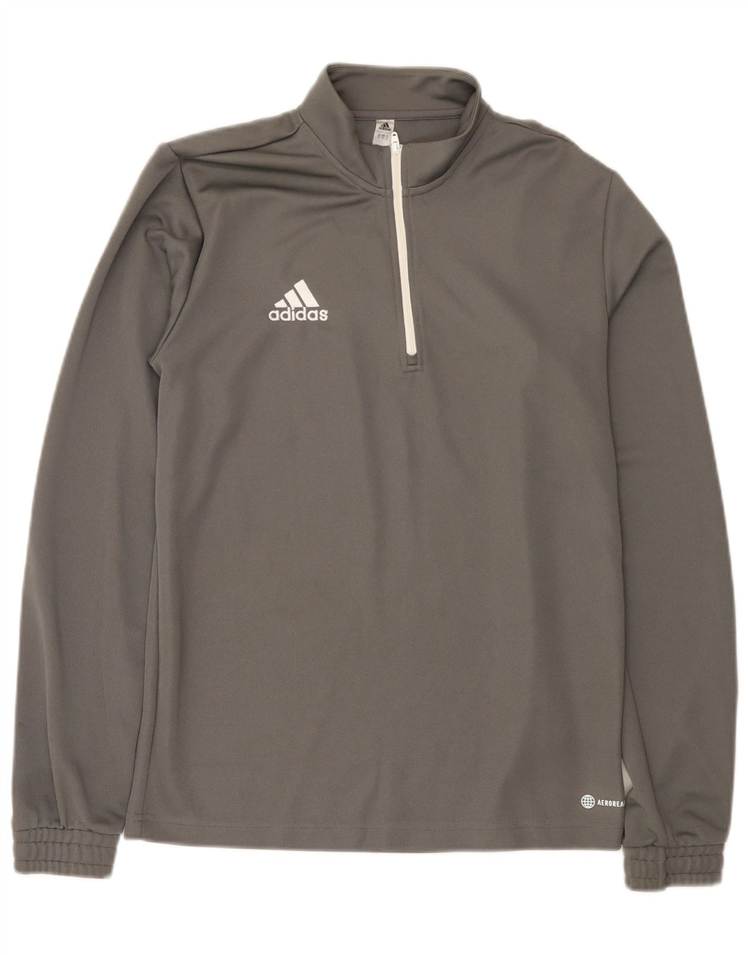 Adidas Uomo Aeroready Zip Collo Pullover Tuta Top Piccolo Poliestere Grigio