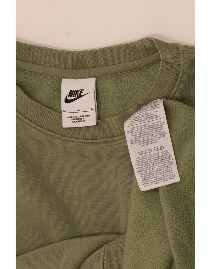 Felpa Nike Uomo Maglione Verde Medio Cotone Sportivo