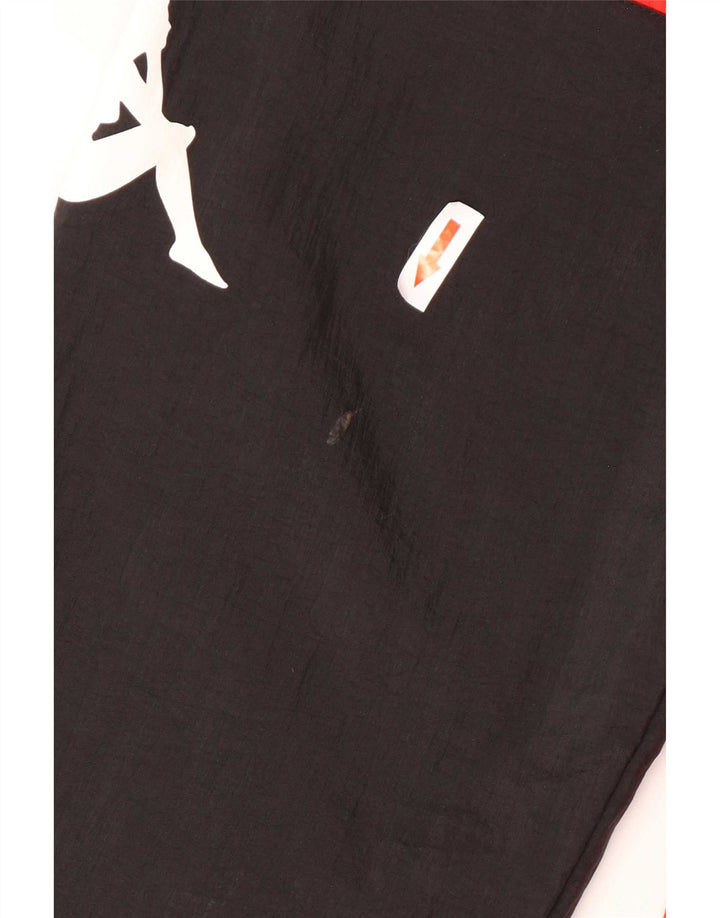 Giacca da tuta grafica da uomo Kappa Small Black Colourblock in poliammide