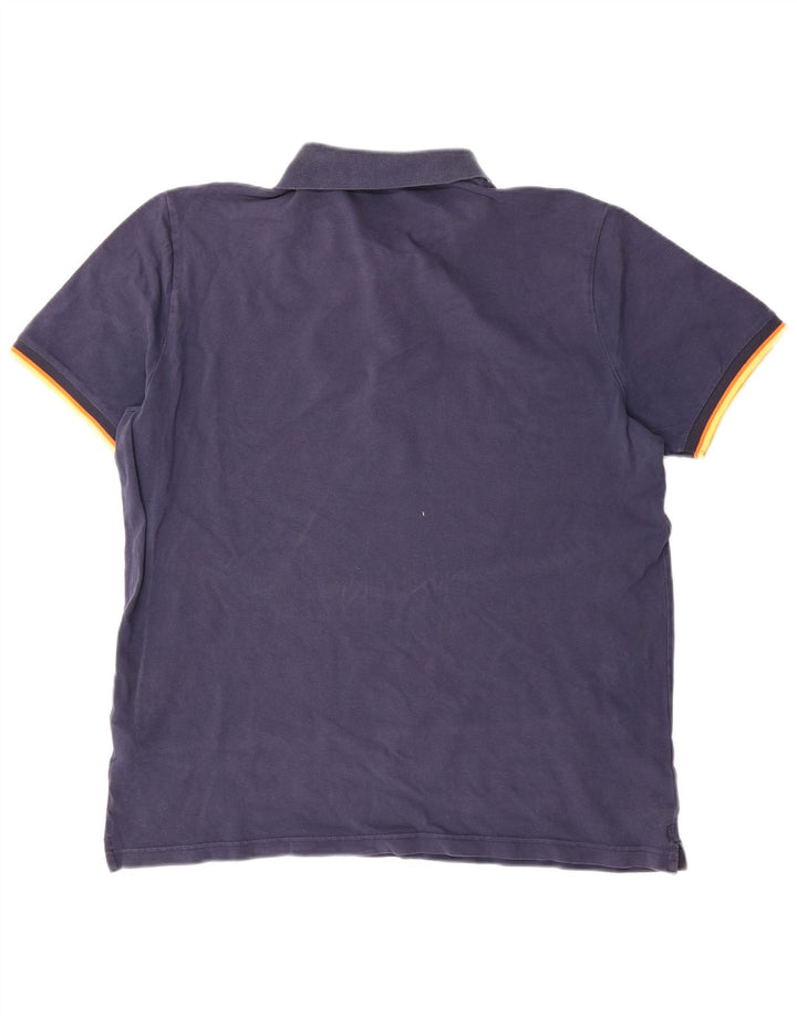Polo da uomo K-Way 2XL in cotone blu navy