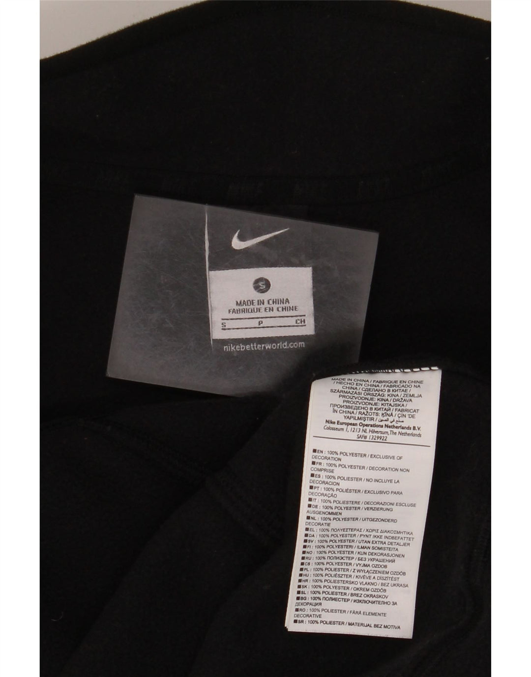 Giacca in pile da uomo NIKE UK 36 Small Nero Poliestere