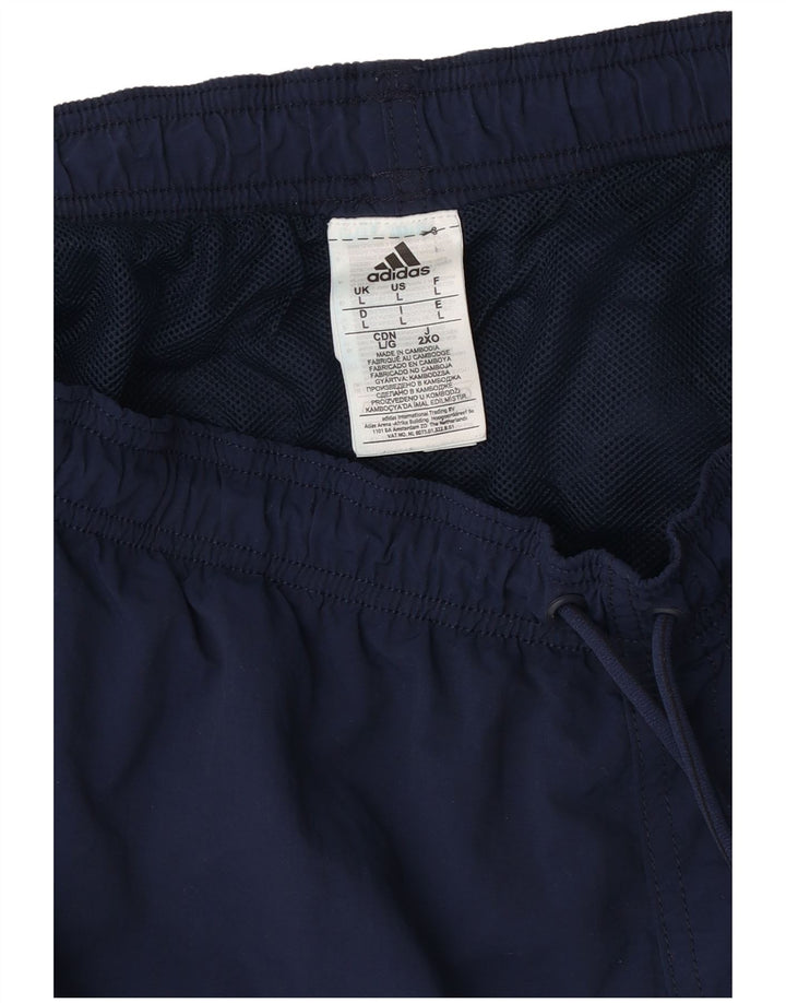 Pantaloncini sportivi da uomo Adidas Large blu navy in poliestere