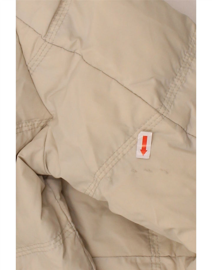 DIESEL Mens Hooded Padded Jacket UK 38 Medium Off White Polyamide