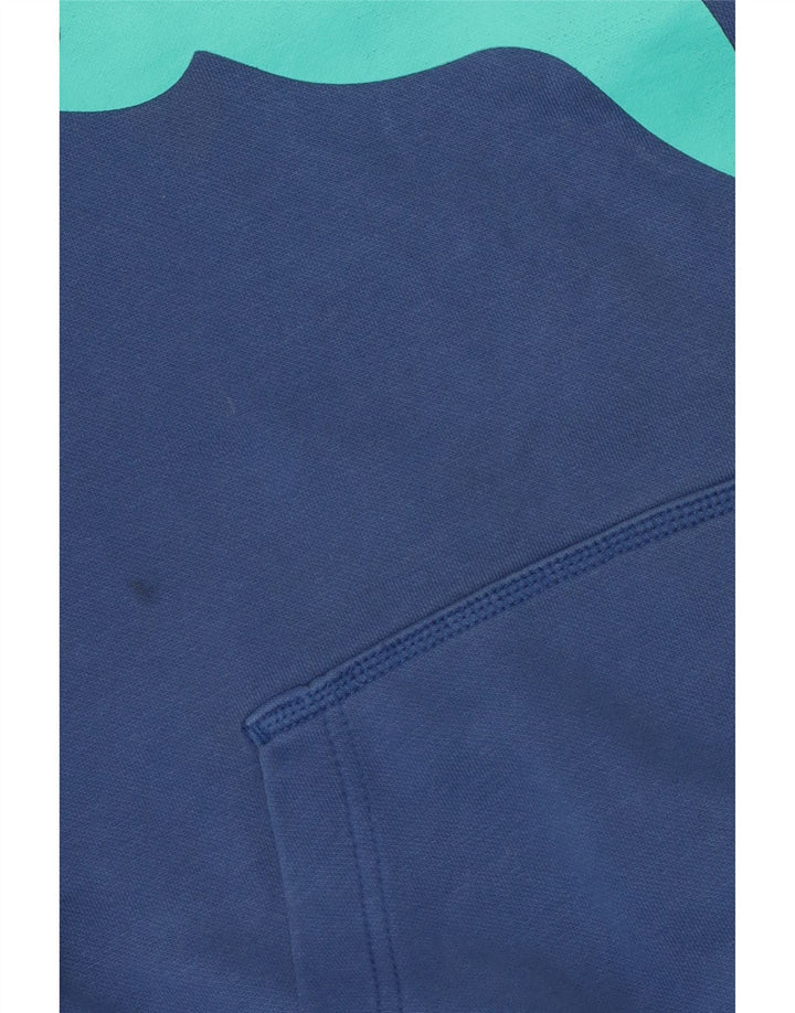 Felpa con cappuccio grafica da uomo Puma piccola in cotone blu