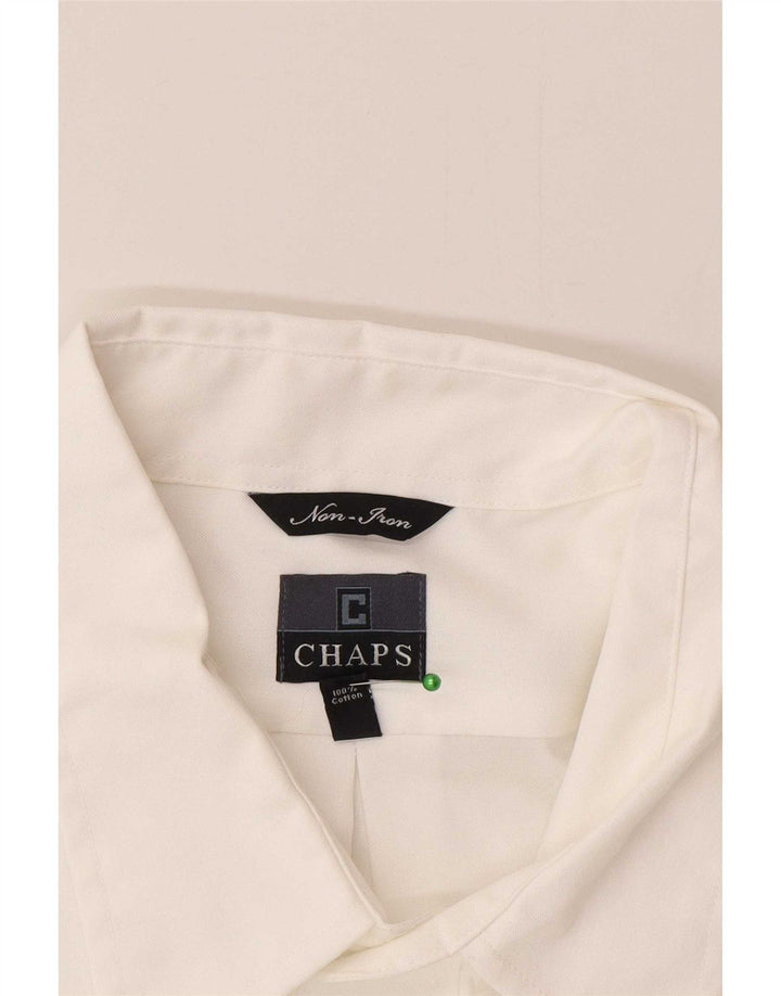 Camicia da uomo Chaps taglia 18 2XL cotone bianco