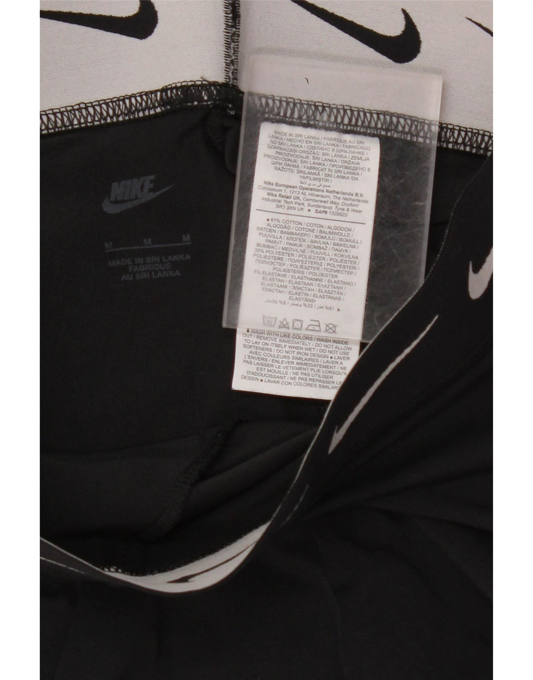 Leggings grafici da donna NIKE UK 12 cotone nero medio