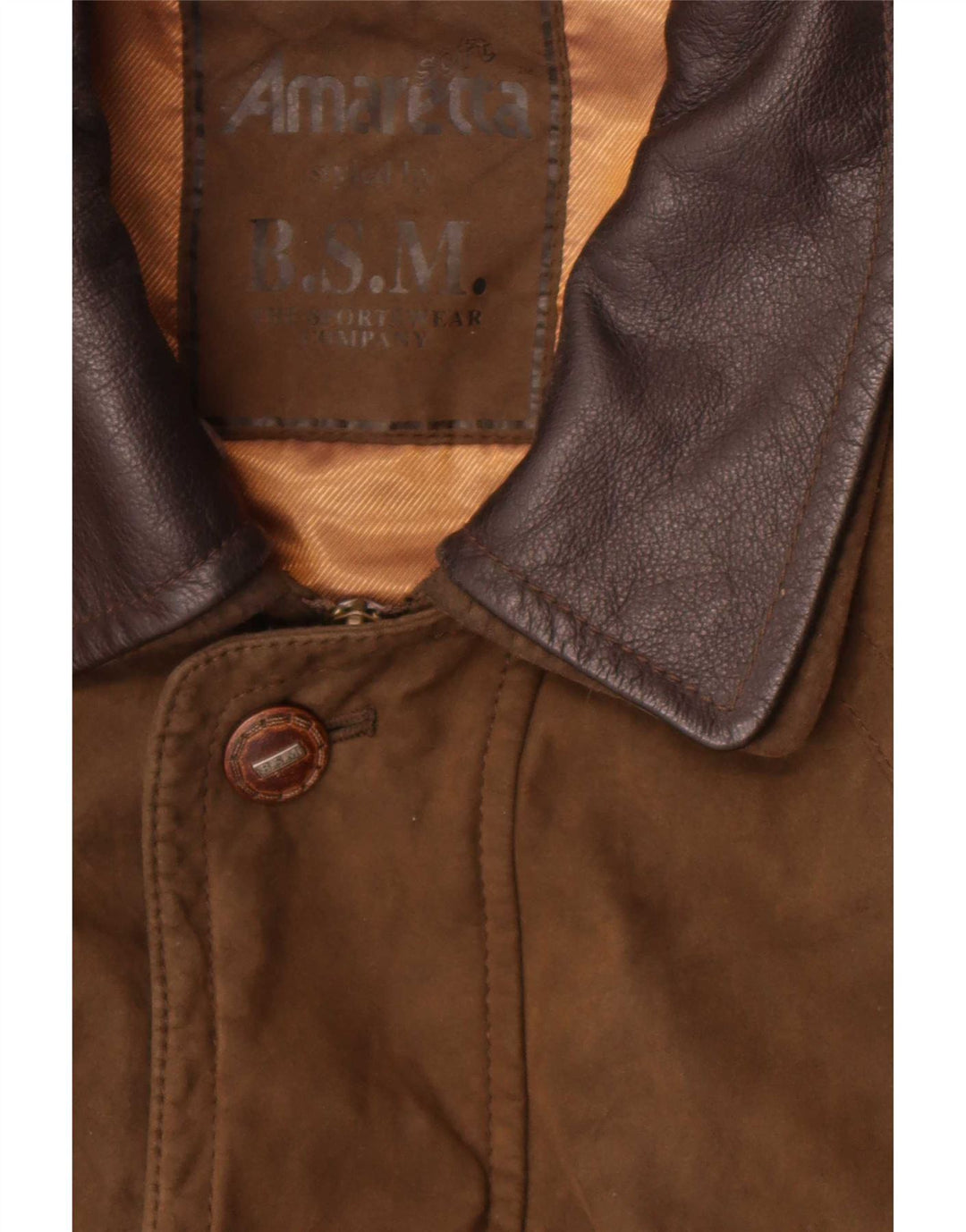 Cappotto da uomo B.S.M UK 42 XL Khaki Poliammide