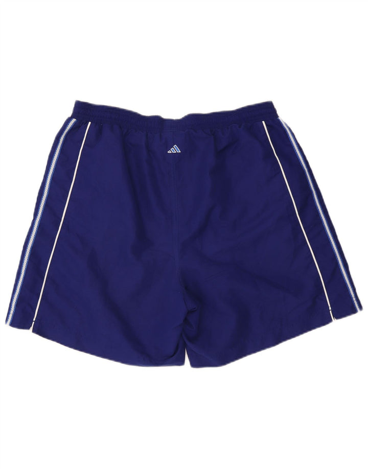 Pantaloncini sportivi da uomo Adidas Large blu navy in poliestere