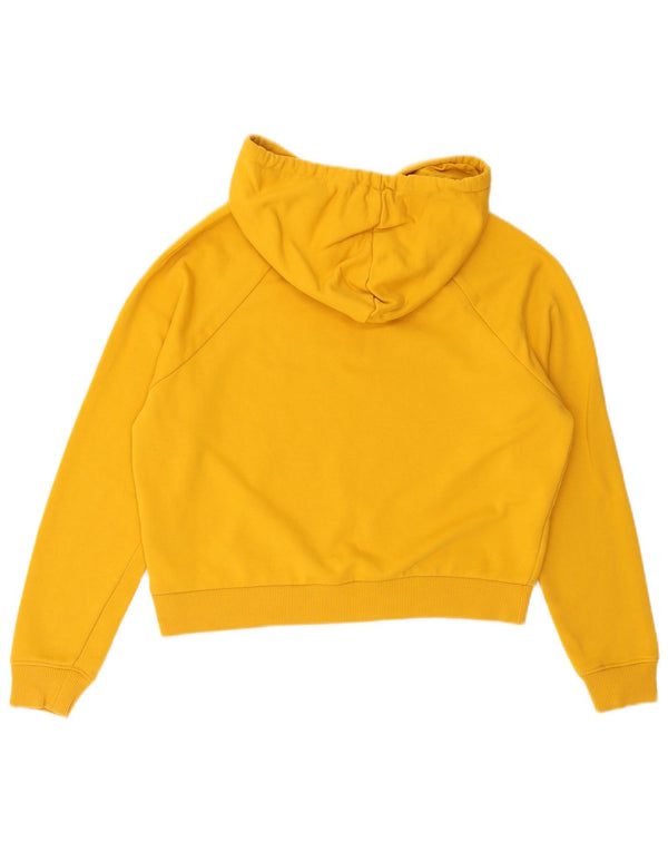 Felpa con cappuccio grafica oversize corta da donna VANS UK 10 piccola in cotone giallo