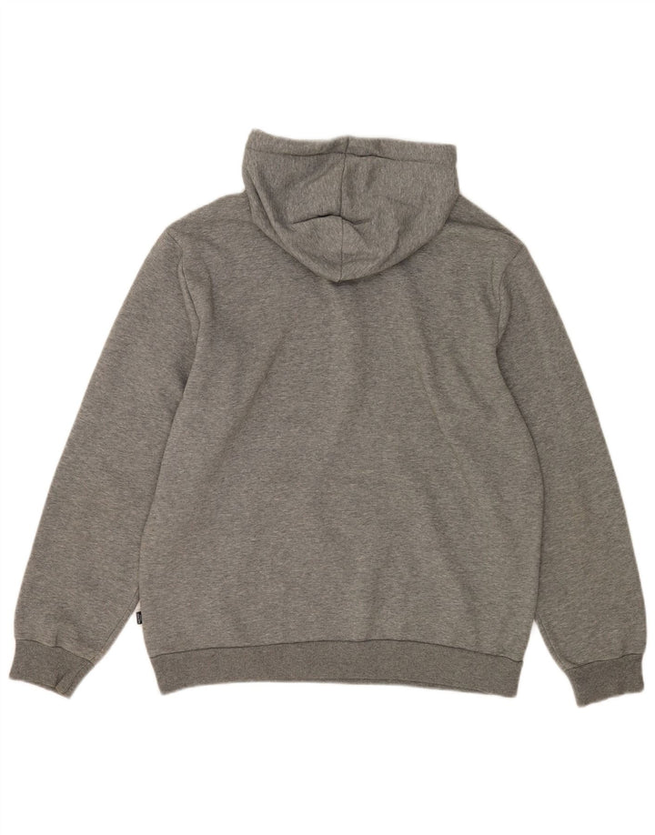 Felpa con cappuccio grafica da uomo Puma in cotone chiazzato grigio medio