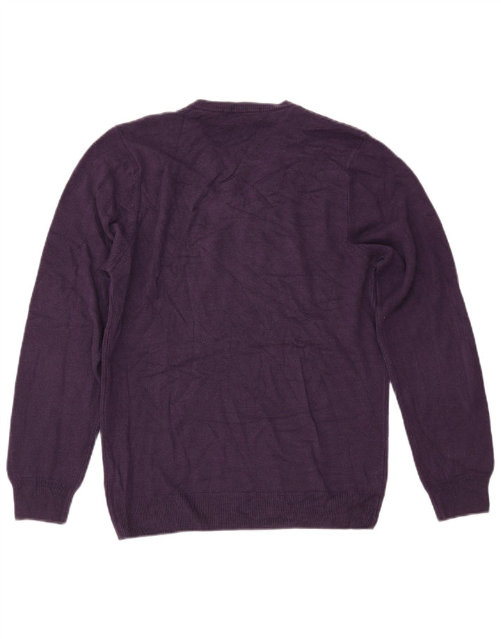 MARKS & SPENCER Maglione da uomo con scollo a V piccolo acrilico viola