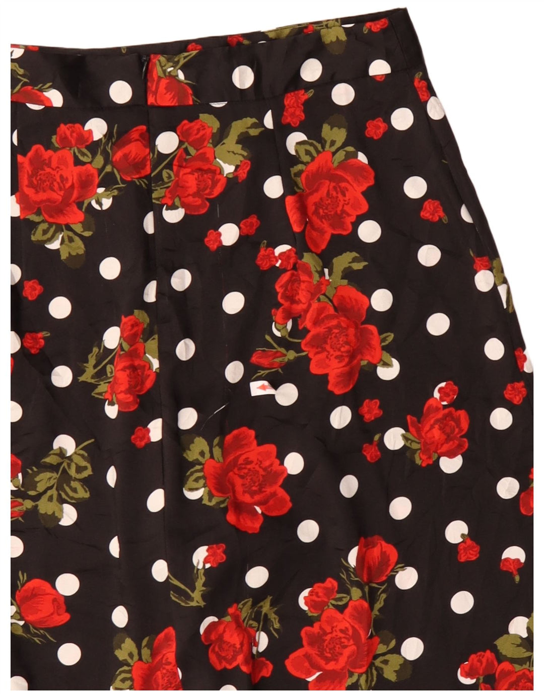 Gonna asimmetrica a trapezio da donna Zara media W30 poliestere floreale nero