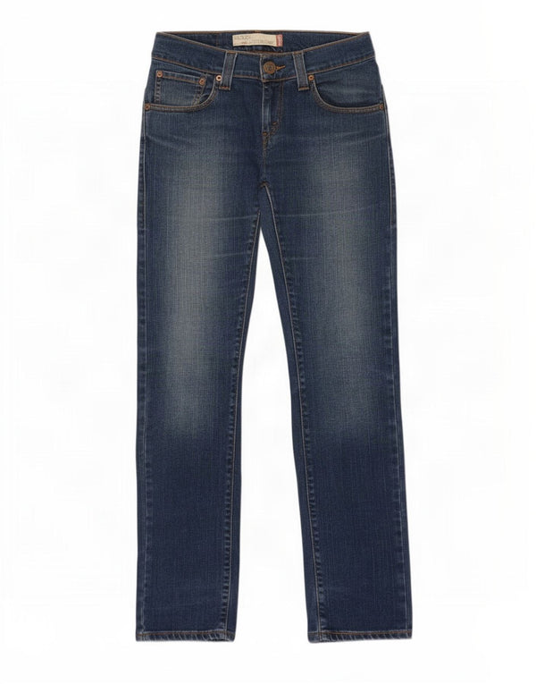 Levi's Donna 504 Slouch Straight Jeans W30 L32 Cotone Blu
