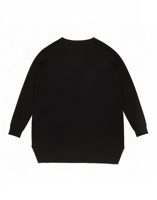 Maglione cardigan aperto da donna Marks & Spencer UK 18 XL viscosa nera